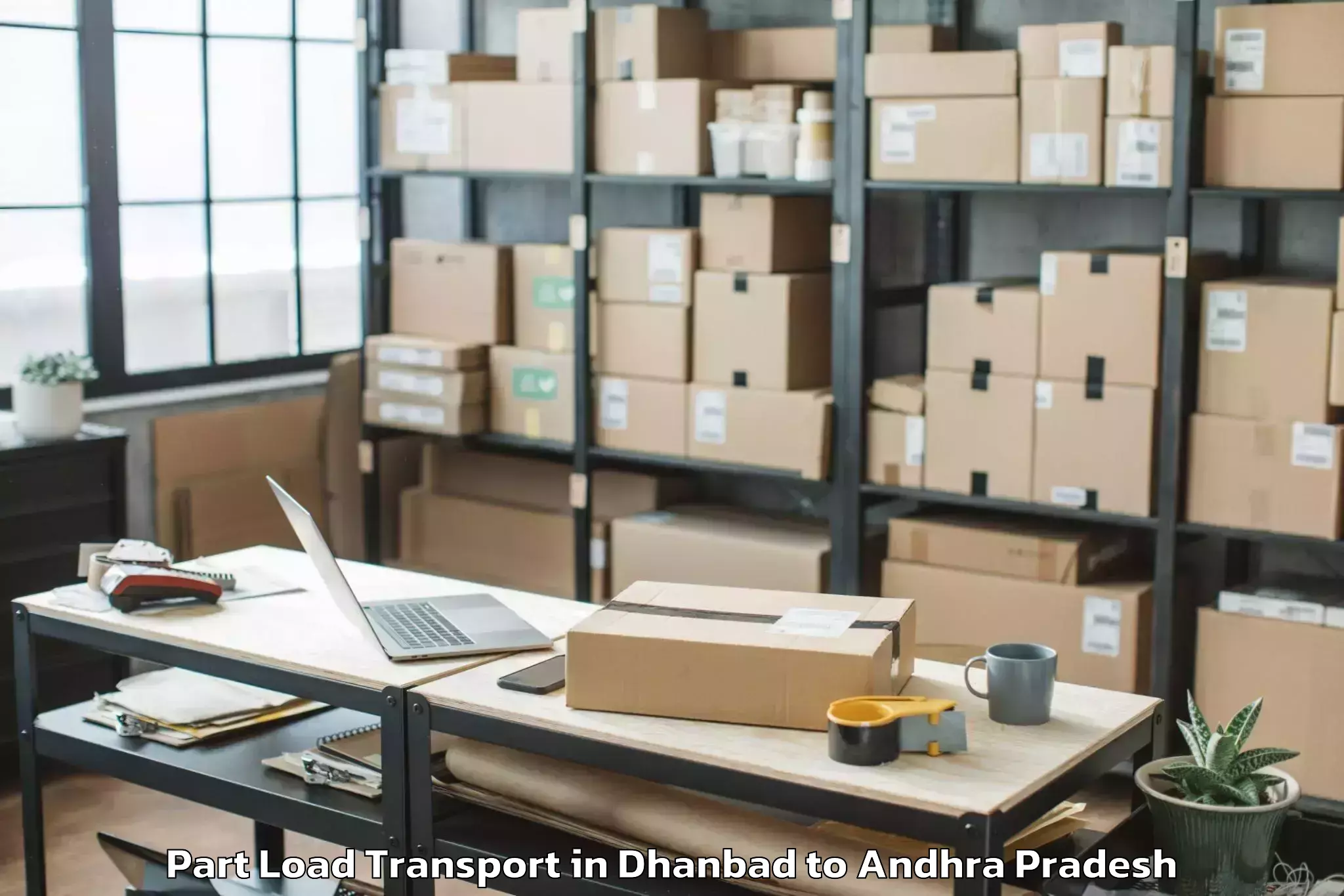 Book Dhanbad to Pusapatirega Part Load Transport